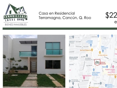 Renta de casa en residencial Terramagna Cancún