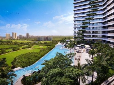 Doomos. Woha Apartamento Pre venta Puerto Cancun, 3 hab Torre de Lujo Vistas al Mar