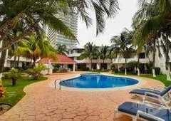 2 cuartos, 117 m departamento renta zona hotelera cancun quintas del lago 2
