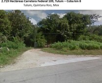 2 Hectáreas Carretera Federal 109, Tulum – Coba Km 8 Tulum, Quintana Roo, Mex