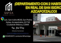 oferta vendo departamento con 2 habitaciones en real de san isidro, azcapotzalco