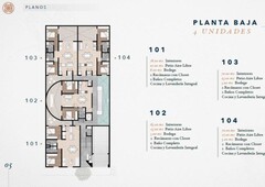 santa maría la ribera, preventa departamento 104 en calle trébol vm