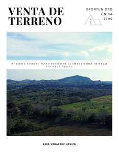 Increíble Terreno Plano Dentro De La Sierra Madre Oriental Veracruz/oaxaca