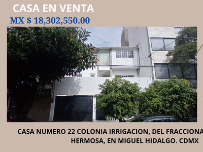 Casa En Venta En La Colonia Irrigacion Miguel Hidalgo Cdmx I Vj-bd-033