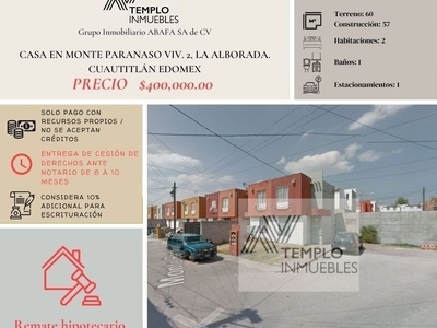 Casa en venta Monte Paranaso Mz 006, Alborada, El Terremoto, Cuautitlán, Estado De México, México
