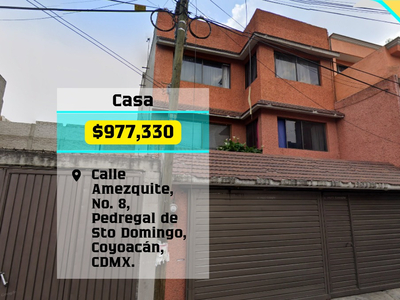 Casa En Venta De 320 M2, En La Calle Amezquite, Pedregal De Santo Domingo, Coyoacán, Cdmx. Cerca De Ciudad Universitaria