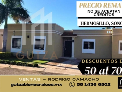 Doomos. Casa en Venta, Adjudicada, Remate, Real de Quiroga, Hermosillo, Sonora. RCV