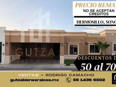 Doomos. Casa en Venta, Remate, Residencial Corceles, Hermosillo, Sonora. RCV