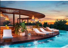 doomos. nuevo studio premium penthouse con piscina privada - 5av de tulum - increible retorno de inversion
