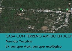 Parque Aak , al norte de Mérida, casa y terreno con palapas