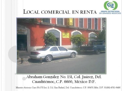 Local en Renta en Juarez Cuauhtémoc, Distrito Federal