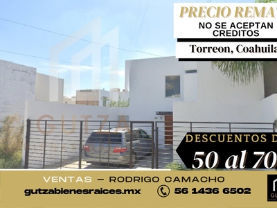Doomos. Gran Remate, Casa en Venta, Torreon, Coahuila. RCV