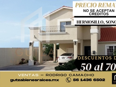 Doomos. CASA EN VENTA, REMATE, PASEO DE LAS MISIONES, HERMOSILLO, SONORA. RCV