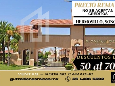 Doomos. Gran Casa en Venta, Remate, El Conquistador, Hermosillo, Sonora. RCV