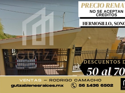 Doomos. Gran Casa en Venta, Remate, Valle Grande, Hermosillo, Sonora. RCV