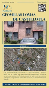 Excelente ubicación Lomas de Castillotla