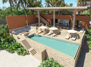 Condominio Con Club De Playa Frente Al Mar, Alberca, Spa, Y Business Center, En Costa Mujeres, Cancun.