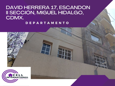 Venta De Departamento En David Herrera, Escandon Ii Sección, Miguel Hidalgo, Cdmx