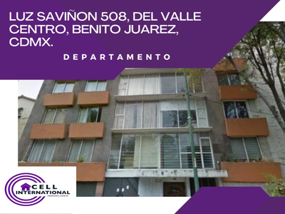 Venta De Departamento En Luz Saviñon, Del Valle Centro, Benito Juarez, Cdmx