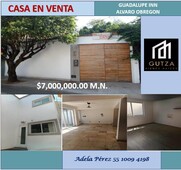 doomos. casa en venta 5 recamaras guadalupe inn alvaro obregon cdmx