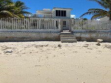 doomos. casa frente al mar- en chuburná puerto- frente de 12.7 m bonita playa- 4 habits