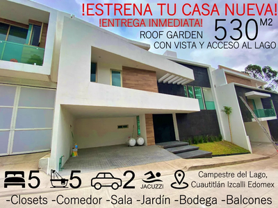 Ar Casa De Lujo En Venta Directa-en Bosques Del Lago-vista Al Lago-acepto Créditos