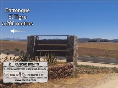Terreno en Venta en Rancho Bonito a 200 metros del Entronque El Tigre Ensenada, Baja California