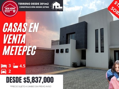 CASA EN VENTA EN METEPEC CERCA DE SPORTIKA Y DEL CASTAÑO