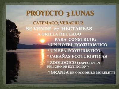 Vendo 27 Hectareas A Orilla Lago De Catemaco Con Proyecto