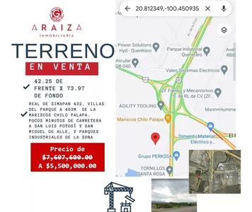 Terreno Cerca Del Parque Industrial Querétaro