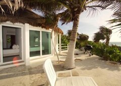 3 cuartos, 200 m casa en renta vacacional sobre la playa tulum