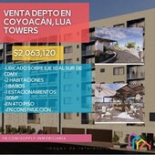 preventa departamento en coyoacán, lua towers