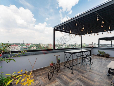 Moderno Departamento Con Roof Garden Privado En Colonia Rom