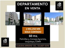 doomos. departamento en venta - 2 recamaras - consejo agrarista mexicano - iztapalapa - cdmx - remate bncario