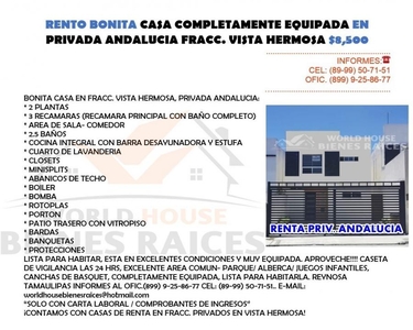 Casa en Renta en VISTA HERMOSA Reynosa, Tamaulipas