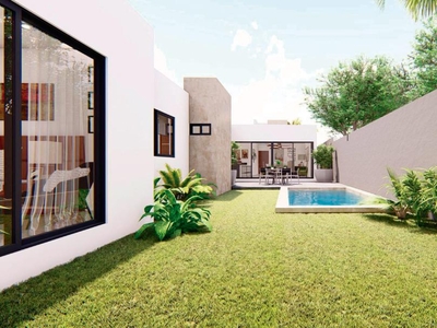 Doomos. Casa de 1 Planta en venta en Conkal,Mérida con 3 Habitaciones y Alberca.