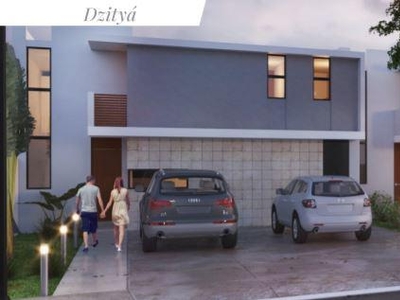 doomos. pre-venta de casa en dzitya, 3 habs.4 baños, piscina, cto. tv, terreno amplio