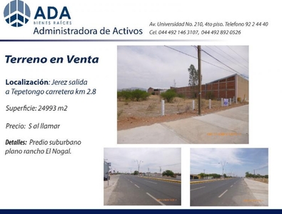 Terreno en Venta en Jerez de García Salinas, Zacatecas