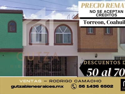 Doomos. Gran Remate, Casa en Venta, ADJUDICADA, Torreon, Coahuila. RCV