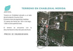 terreno chablekal excelente ubicación