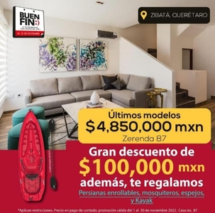 GRAN OPORTUNIDAD, CASA EN ZIBATÁ VENTA DESDE 4,850,000 NUEVA!