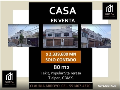 Venta de Casa - CALLE TEKIT - POPULAR SANTA TERESA - TLALPAN- CIUDAD DE MEXICO, Popular Santa Teresa - 10 habitaciones - 89.00 m2