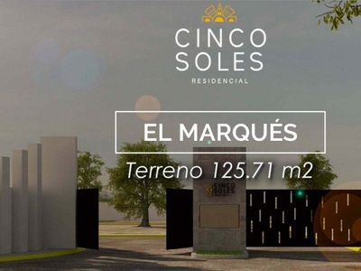 Se Vende Terreno en Cinco Soles Residencial de 125.71 m2, Casa Club, Alberca..