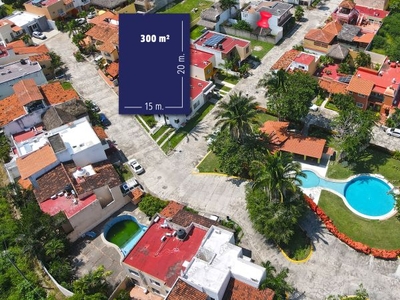 Terreno en venta en residencial con alberca en Bucerias cerca de playa