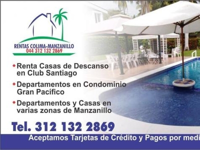 renta de casas de vacaciones en club santiago manzanillo