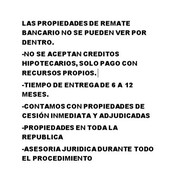 REMATE BANCARIO EN AVENIDA CORAL PUERTO MARQUEZ ASF.