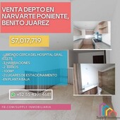 departamento en narvarte poniente, benito juárez