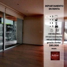 Doomos. ESTRENA GRAN DEPARTAMENTO EN RENTA CON EXTRAORDINARIA TERRAZA