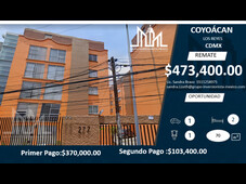 doomos. remate 472.800 oportunidad depa en los reyes coyoácan