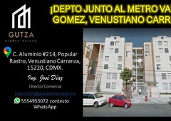 doomos. vendo depto junto al metro valle de gomez, venustiano carranza